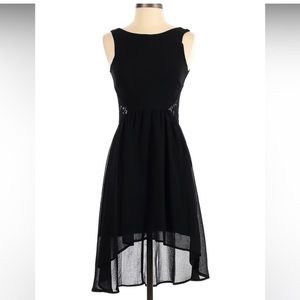 Guess High Low Black Lace Back Dress